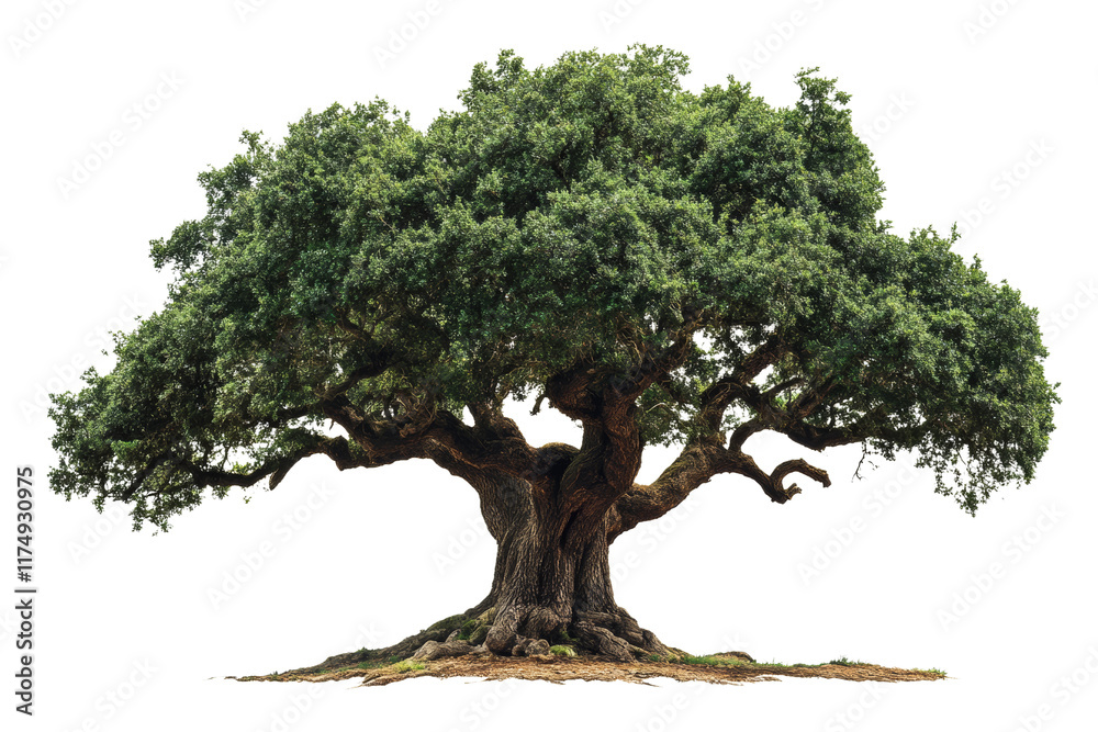 custom made wallpaper toronto digitalMature oak tree with thick trunk and dense foliage ,Isolated on transparent background