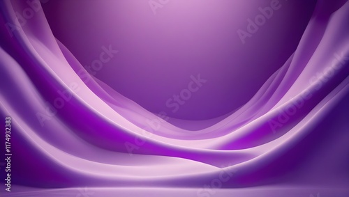 Purple silk background wave, and rays solid color with mix white abstract background shadow glow isolated background.