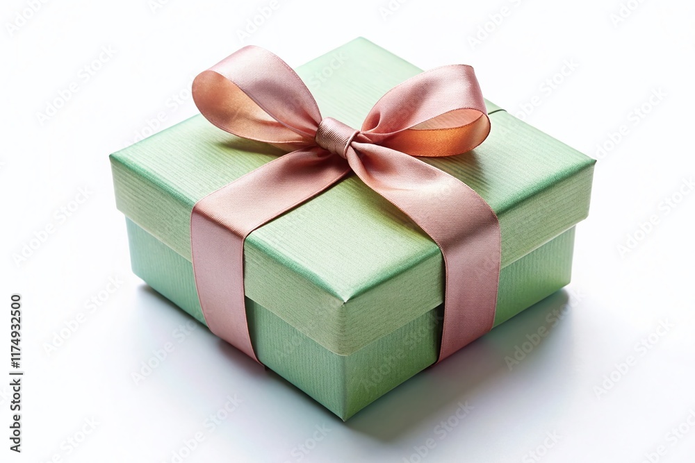 Elegant Minimalist Gift Box, Isolated White Background - Perfect for Holiday or Birthday Packaging Design Elegant Minimalist Gift Box, Isolated White Background - Perfect for Holiday or Birthday Packaging Design
