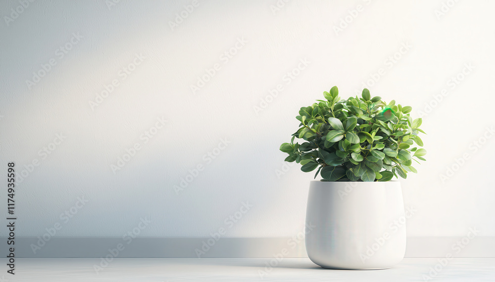 Lush greenery in modern flowerpot adds fresh touch to any space Lush greenery in modern flowerpot adds fresh touch to any space