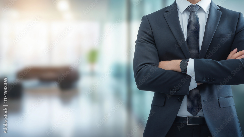 person with folded arms, an office worker, businessman, startup CEO, office background person with folded arms, an office worker, businessman, startup CEO, office background