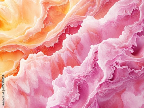 Pink Yellow Flower Close Up