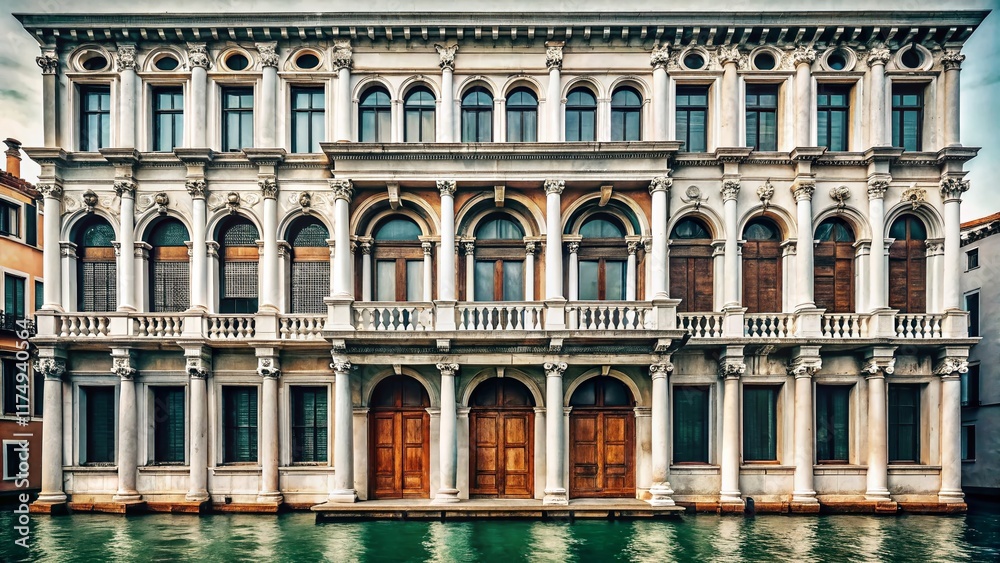 Naklejka premium Minimalist Venice Library Facade: Sansoviniana Architectural Detail