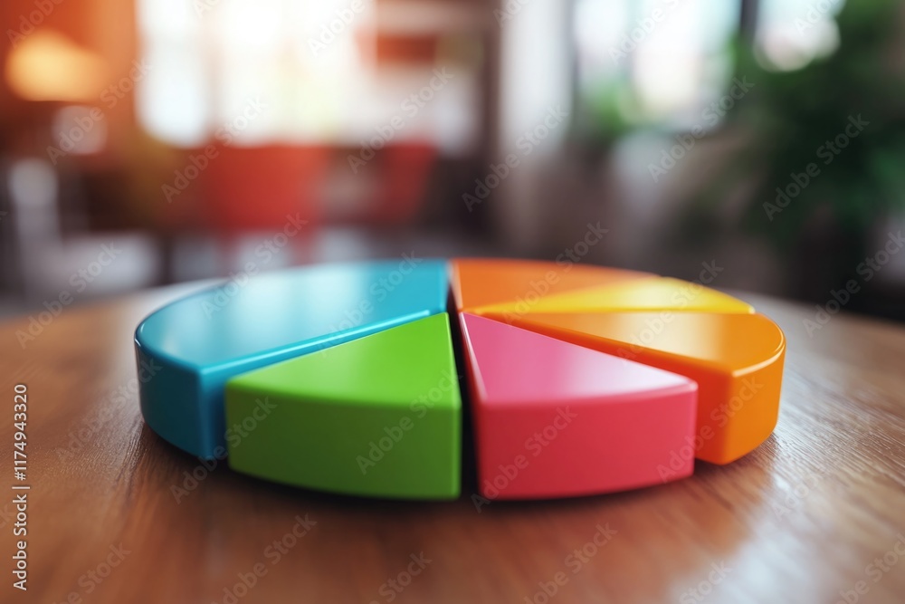 Fototapeta premium Pie Chart Close Up