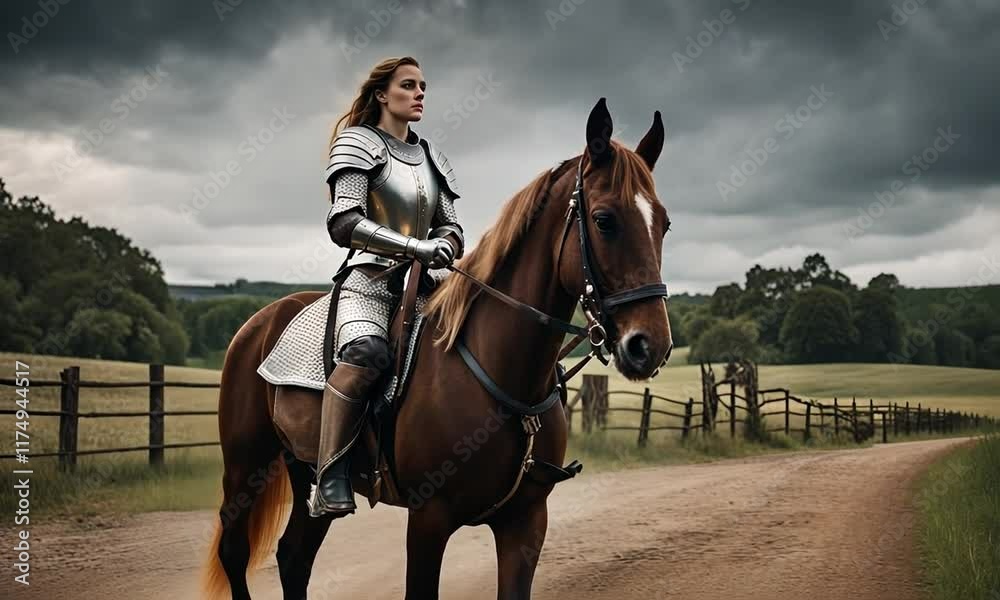 Medieval female knight. Medieval female knight.
