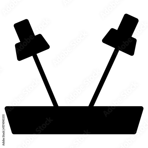 Plastic Toothpick Tool Glyph Icon