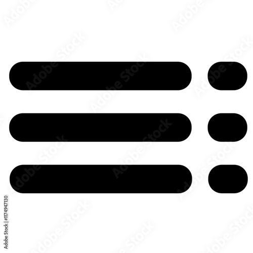 List Bullet Organization Glyph Icon