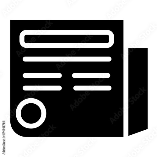 Journalism Media Newspaper Glyph Icon