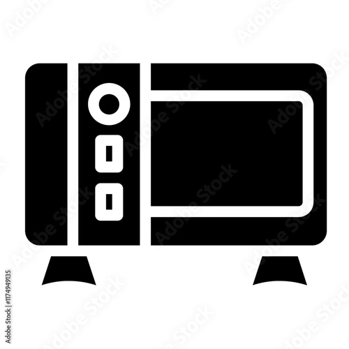 Monitor News Screen Glyph Icon