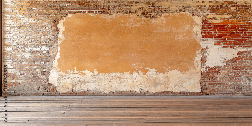 Fototapeta premium Hintergrund Mauer Raum Lost Place für Fotografie Hintergrund. Design Vintage Stil