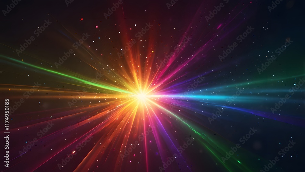 Naklejka premium Colorful Lighting lens flare background 