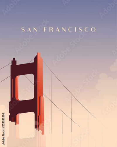 San Francisco travel poster, banner