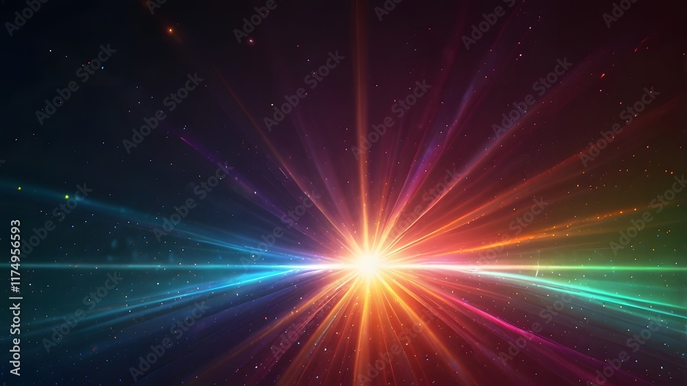 Naklejka premium Colorful Lighting lens flare background 