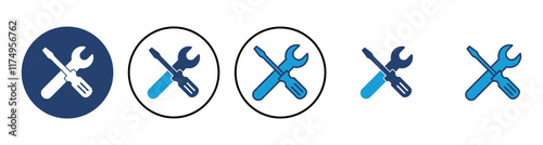 Repair tools icon vector. tool icon vector. setting icon vector. Wrench and screwdriver. support, Service