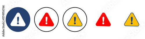 Exclamation danger sign. attention sign icon. Hazard warning attention sign