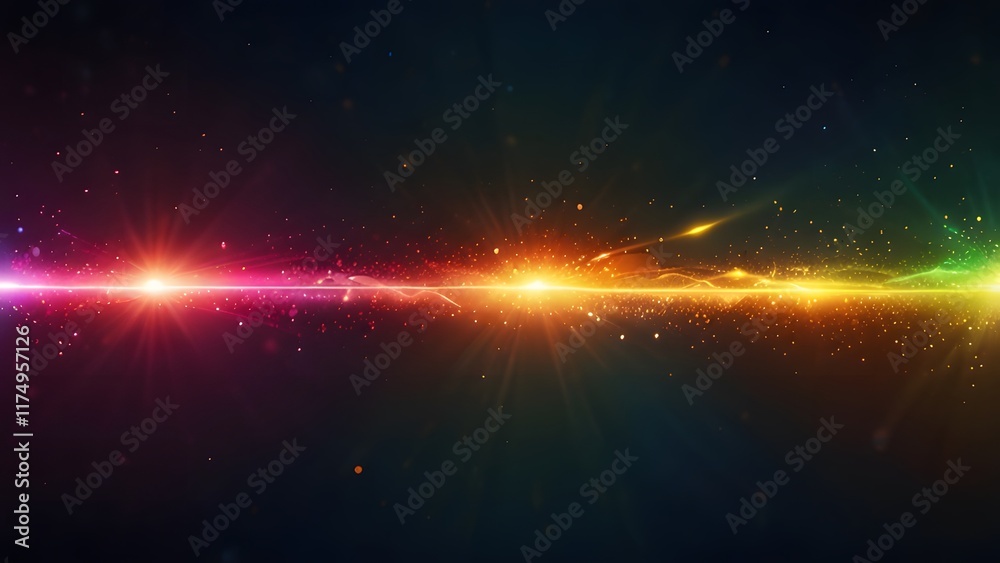 Fototapeta premium Colorful Lighting lens flare background 