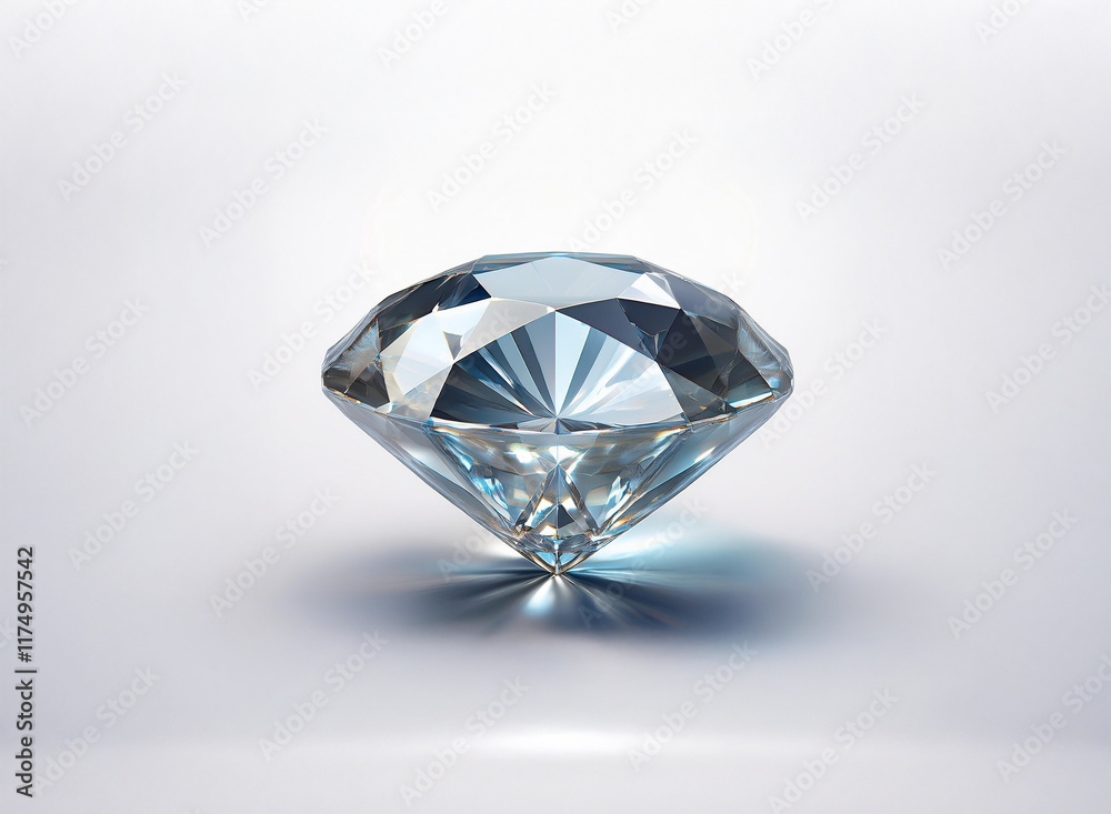 A brilliant, round-cut diamond sparkles against a soft, white background. Its facets catch and reflect light, creating a dazzling display of brilliance and fire. A brilliant, round-cut diamond sparkles against a soft, white background. Its facets catch and reflect light, creating a dazzling display of brilliance and fire.
