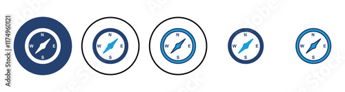 Compass icon vector. arrow compass icon vector