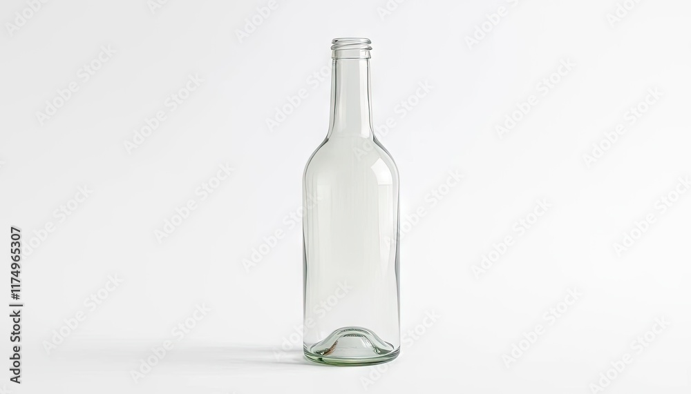 Empty wine bottle on white background Empty wine bottle on white background