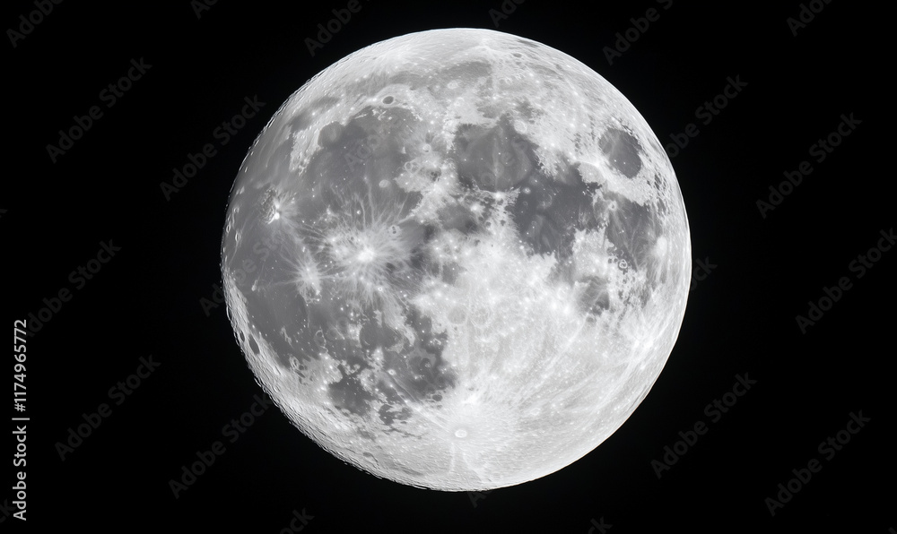 Obraz premium Full moon landscape background