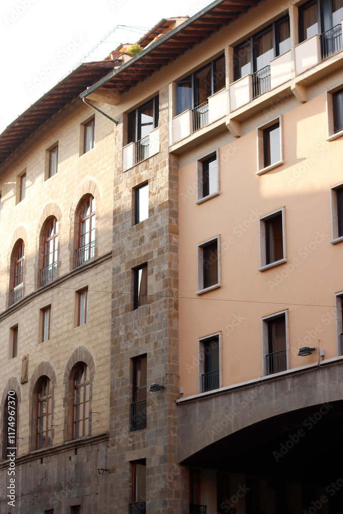 Facade of a house in the old town of Florence, Italy Facade of a house in the old town of Florence, Italy