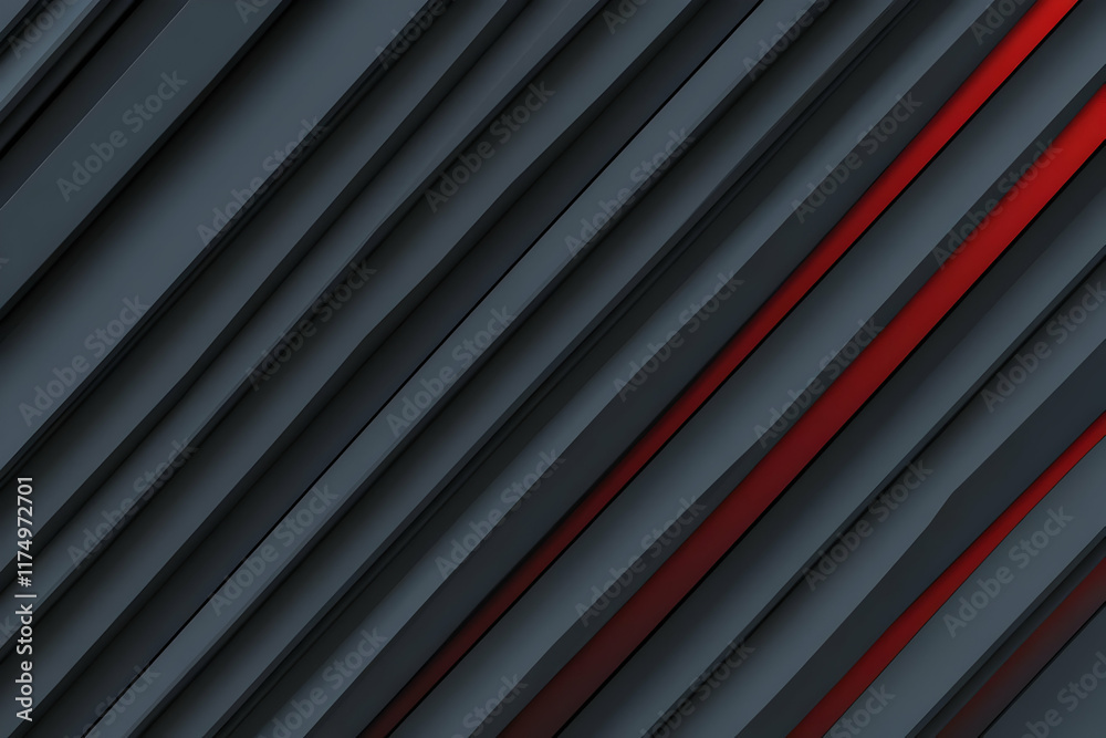 Obraz premium Abstract 3D Background Grey Red Stripes
