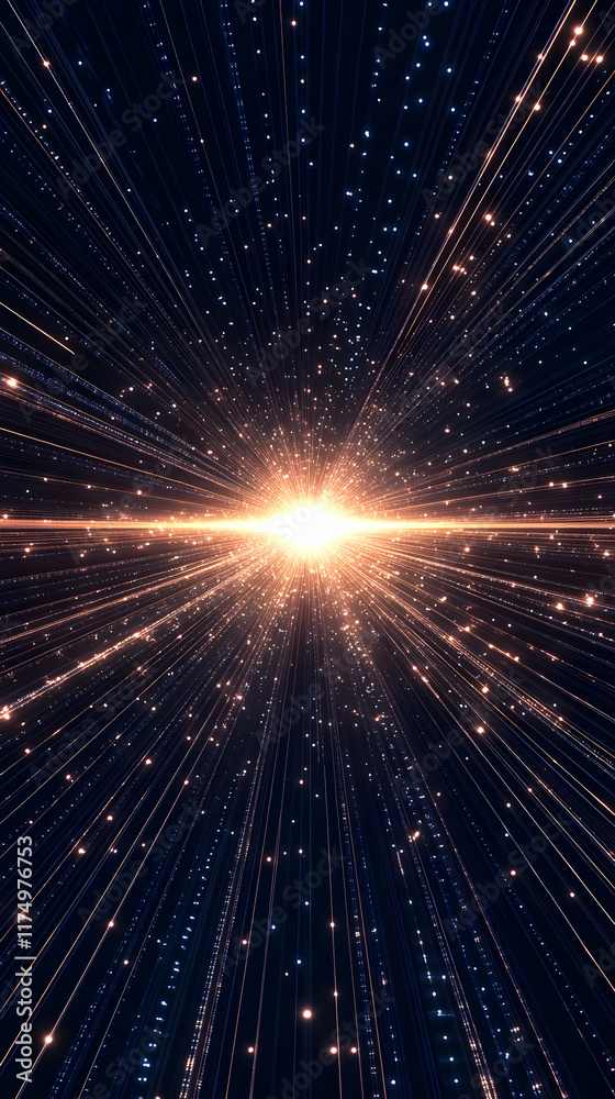 Obraz premium Abstract Background Golden Light Rays