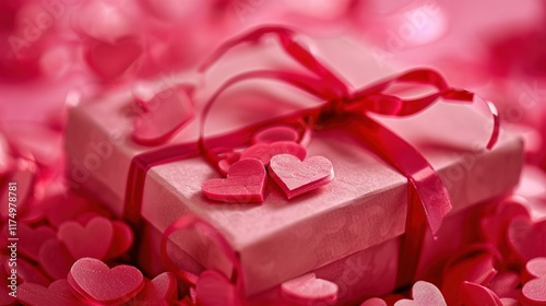 Unveiling the Enchanting Valentine's Day Pink Gift box background