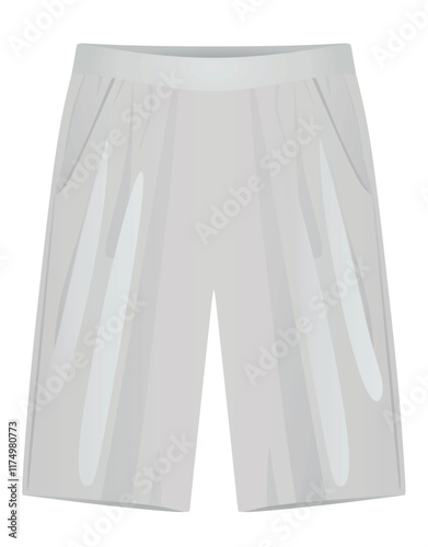 Grey male shorts. vector illustration