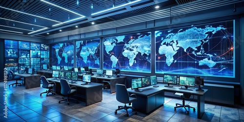 Night Security Operations Center  AI Threat Monitoring   Data Visualization
