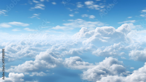 Wallpaper Mural digital vintage blue sky and white clouds graphics poster background Torontodigital.ca