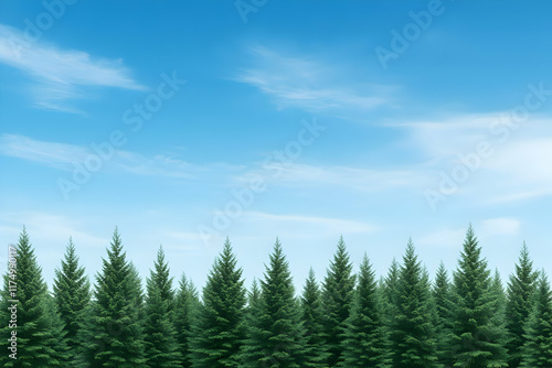 Evergreen Forest 3D Background