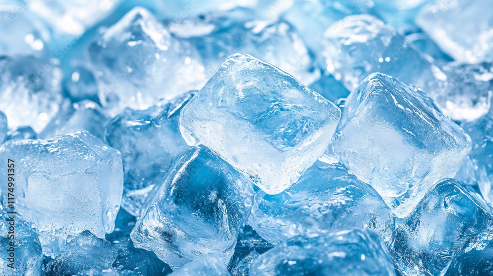 Ice cube food background, Different crystals of ice Ice cube food background, Different crystals of ice