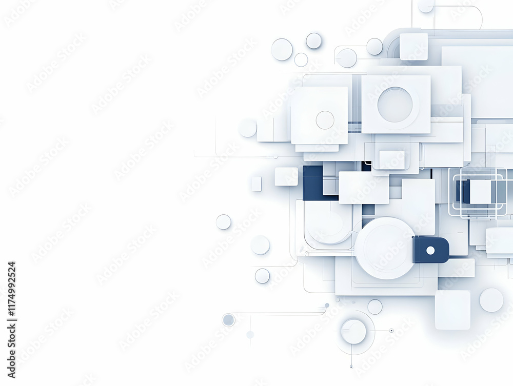 Abstract 3D White Geometric Background Abstract 3D White Geometric Background