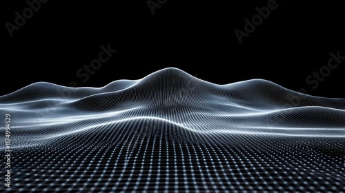 Wallpaper Mural Dynamic waves of data visualization abstract concept 3d graphics digital environment futuristic viewpoint Torontodigital.ca