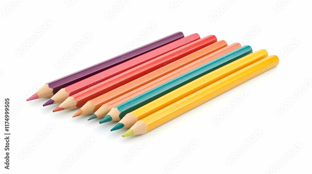 Colorful pencils isolated on white background Colorful pencils isolated on white background