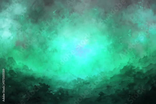 Abstract green background, soft textures, atmospheric design, digital art, calming colors, nature-inspired, versatile use.