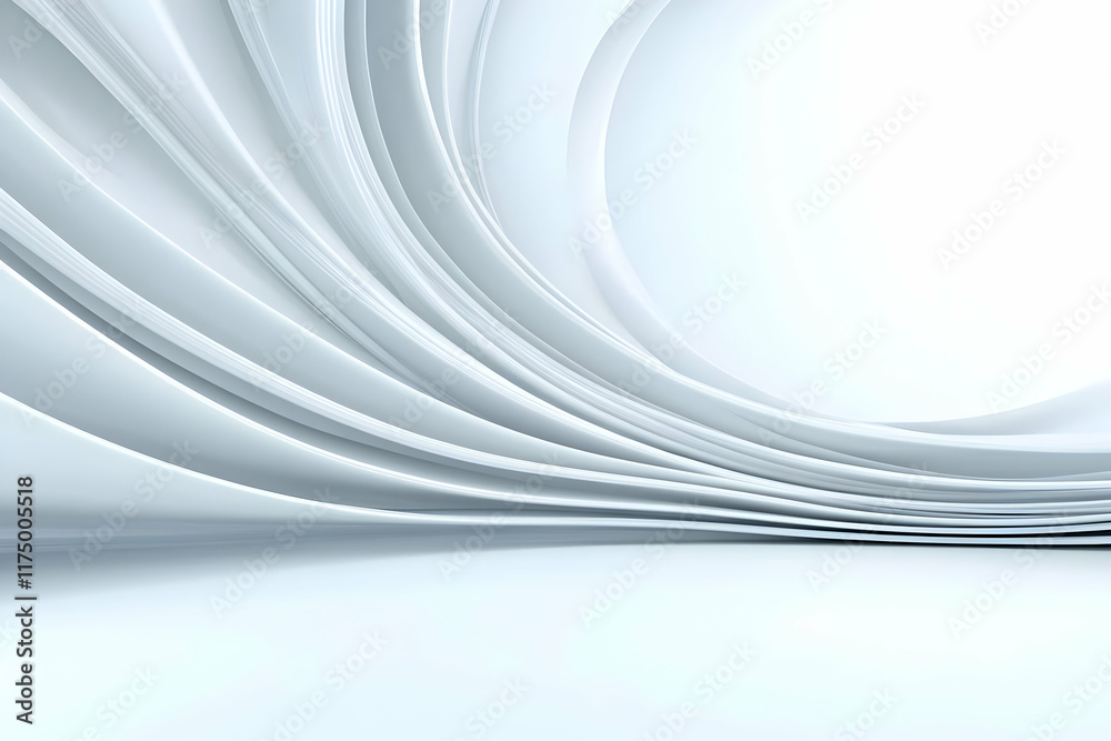 Naklejka premium Abstract 3D White Curve Background