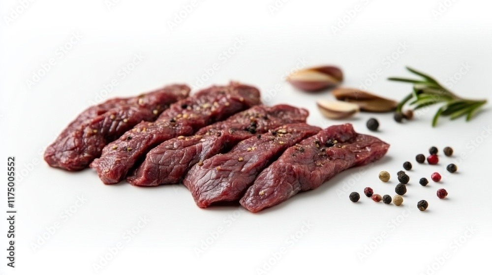 Raw Beef Steaks with Herbs and Spices Raw Beef Steaks with Herbs and Spices