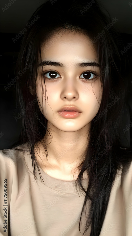 AI Generated Portrait of a Young Woman AI Generated Portrait of a Young Woman