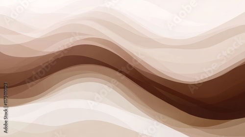 Elegance brown waves creating an elegant and minimalist abstract background Mocha Mousse