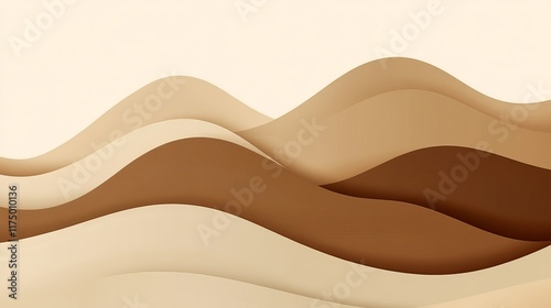 Elegance brown waves creating an elegant and minimalist abstract background Mocha Mousse