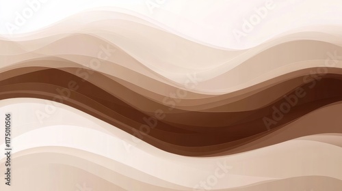 Elegance brown waves creating an elegant and minimalist abstract background Mocha Mousse