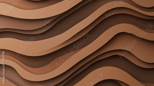 Elegance brown waves creating an elegant and minimalist abstract background Mocha Mousse