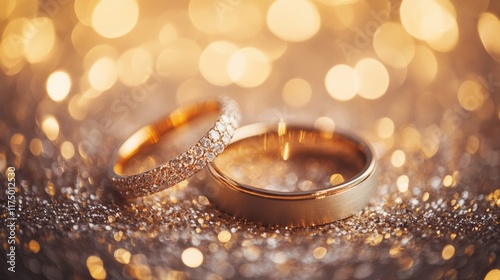 Beautiful wedding rings on a beautiful background. Wedding.
