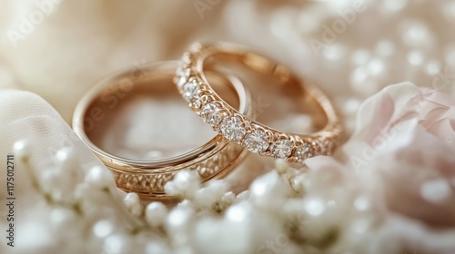 Beautiful wedding rings on a beautiful background. Wedding.