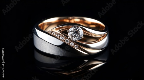 Beautiful wedding rings on a beautiful background. Wedding.