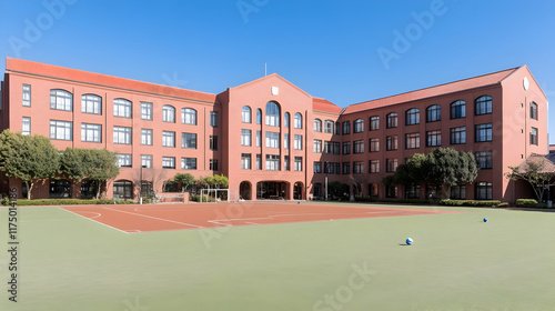 Red Brick School Building Exterior Photo