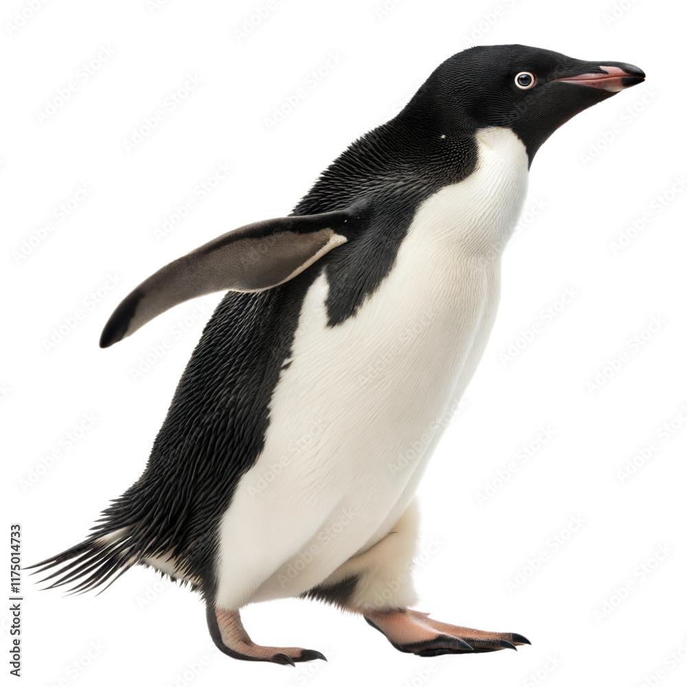 Fototapeta premium Ad-lie-penguin AI Generated Image