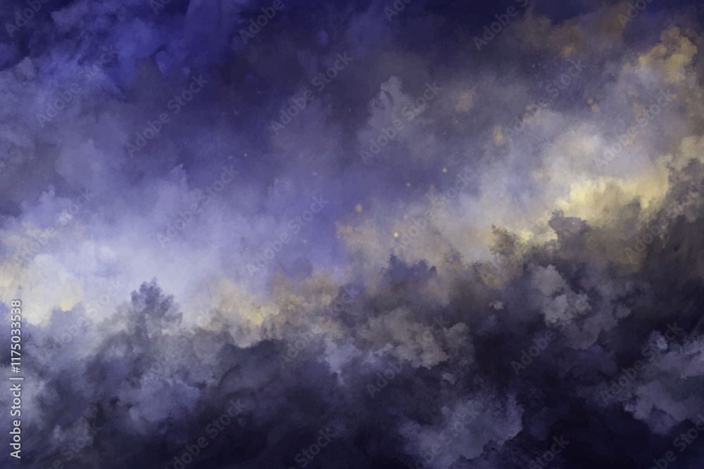 Obraz premium Abstract cloud formations, dark blue tones, soft textures, atmospheric background, artistic design, digital painting.